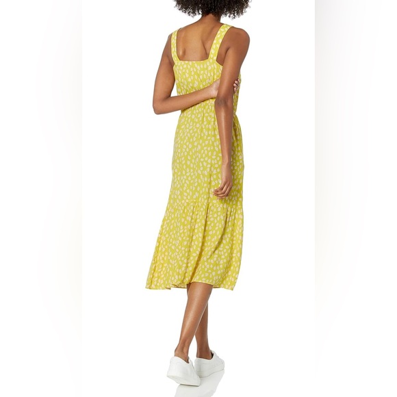 NEW! Amazon Essentials Womens Fluid Twill Flare Dress, Lime Green/Yellow Size XL - Picture 5 of 6